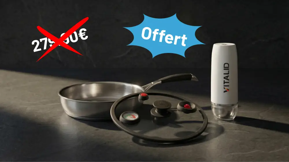 Produit gratuit Vitalid avec kit de cuisson basse température sans achat
